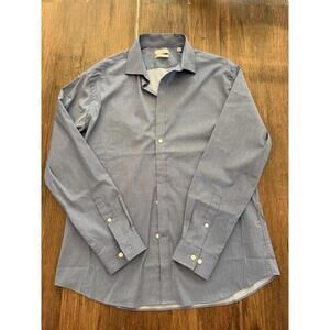 Michael Kors Men’s Dress Shirt Gray Slim Fit XL 17 34/35 Stretch Button Up